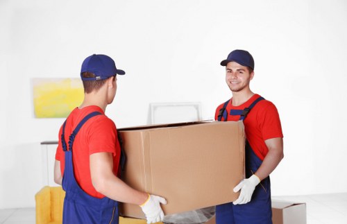 Removal van service assisting a flat or office move in Cranford