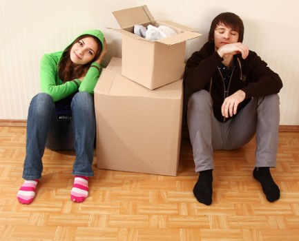 Local home moving service in Cranford with packed boxes and removal van