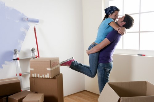 Professional removals team planning a house move in Cranford