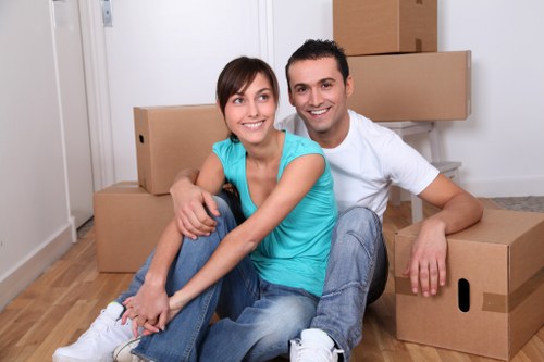 Careful loading of household items for a move in Cranford