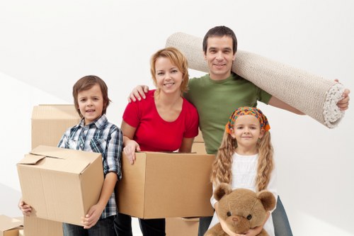 Local movers transporting beds and wardrobes in Cranford