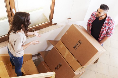 Cranford moving service loading belongings into a van