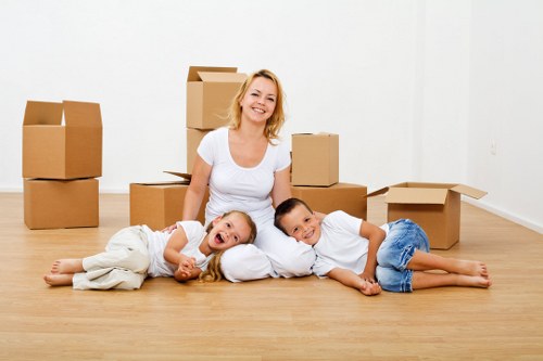 Local movers handling boxes and household items in Cranford