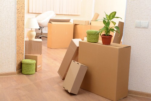 Moving checklist and prepared boxes for a Cranford relocation